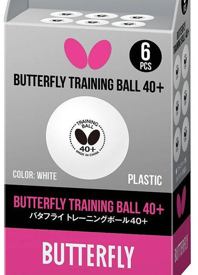 М'ячі для настільного тенісу R40+ 1* (6шт.) Butterfly (258526728)