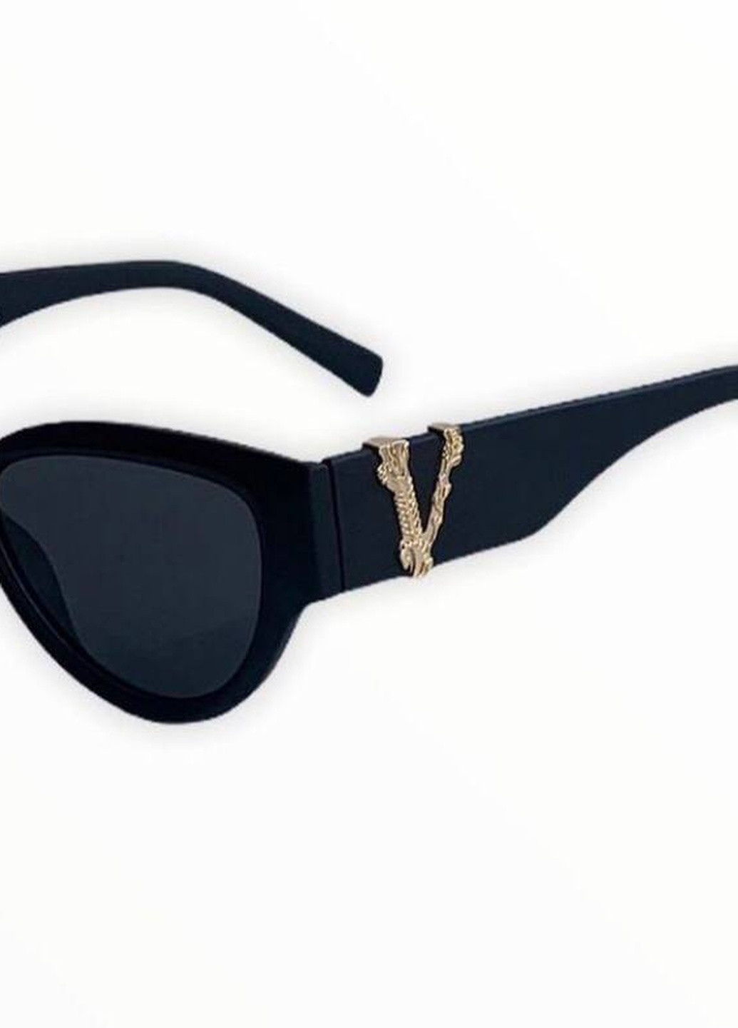Жіночі сонцезахисні окуляри+ серветка чорні No Brand (258122624)