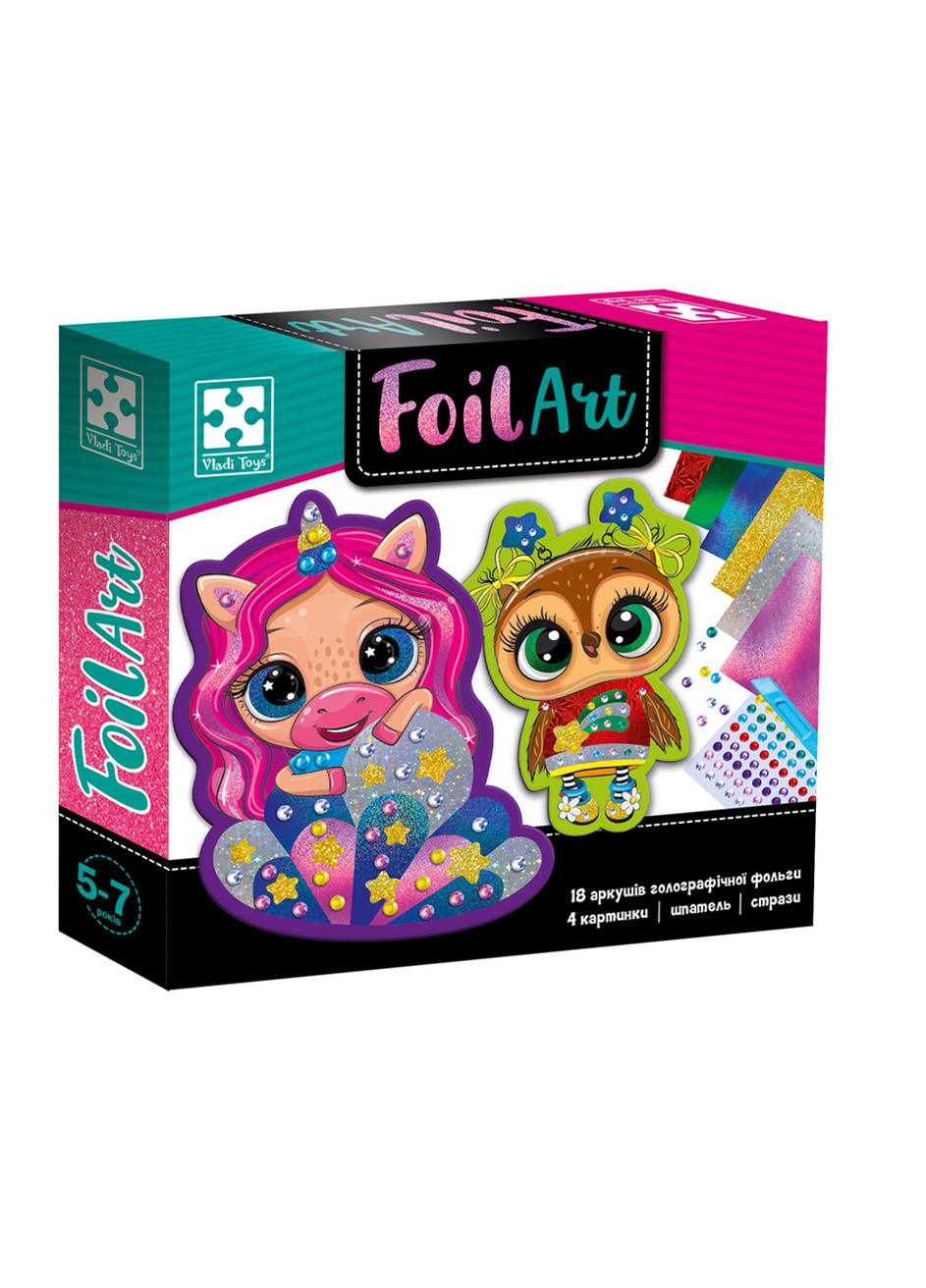 Набор для творчества "Foil Art. Волшебные животные" цвет разноцветный ЦБ-00221152 Vladi toys (259465602)