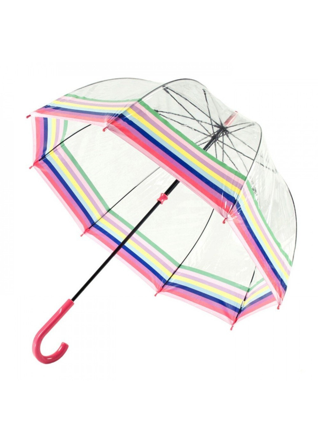 Женский механический зонт-трость Birdcage-2 L042 Colour Burst Stripe (Цветные полосы) Fulton (262449481)