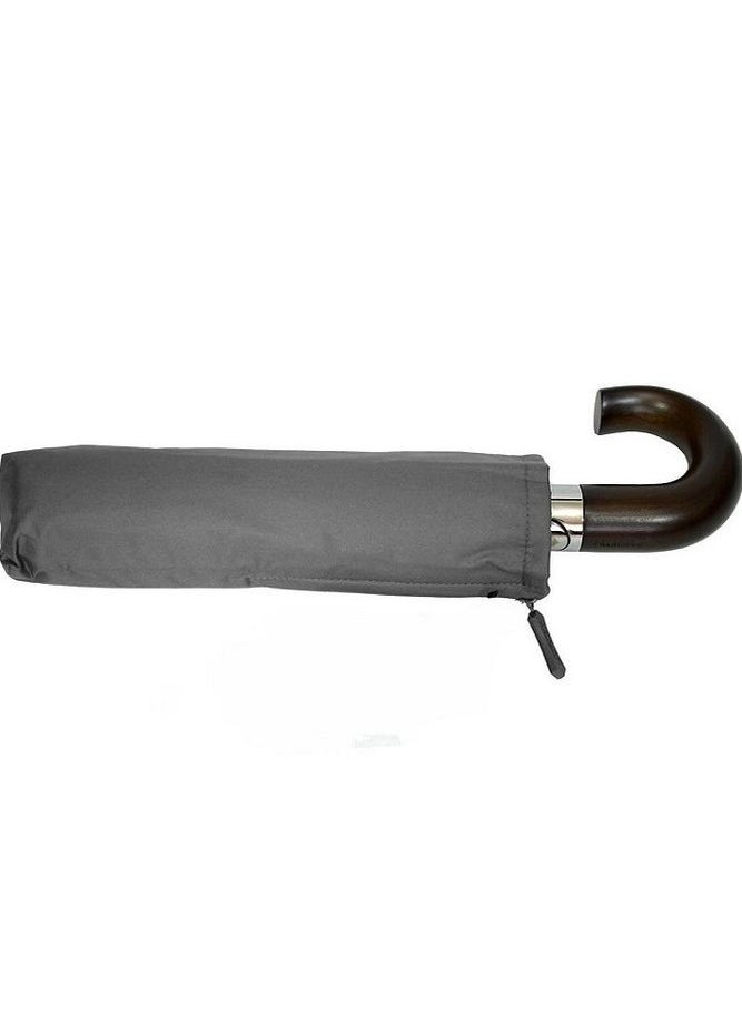 Зонт автомат мужской №3214, на 10 спиц с деревянной ручкой-крюк, Серый Parachase (262006877)