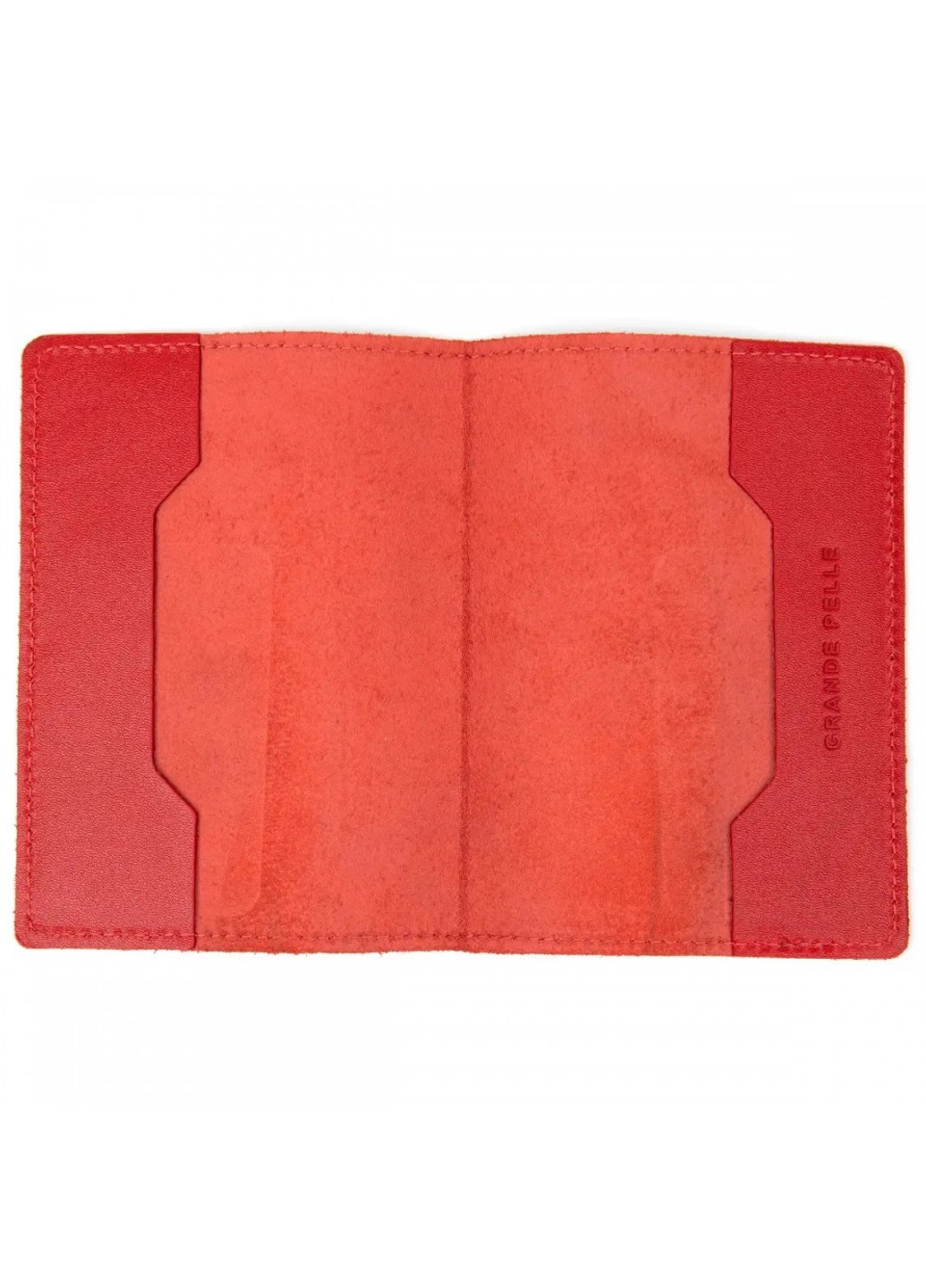 Шкіряна обкладинка для паспорта 11484 Червоний Grande Pelle (263135599)
