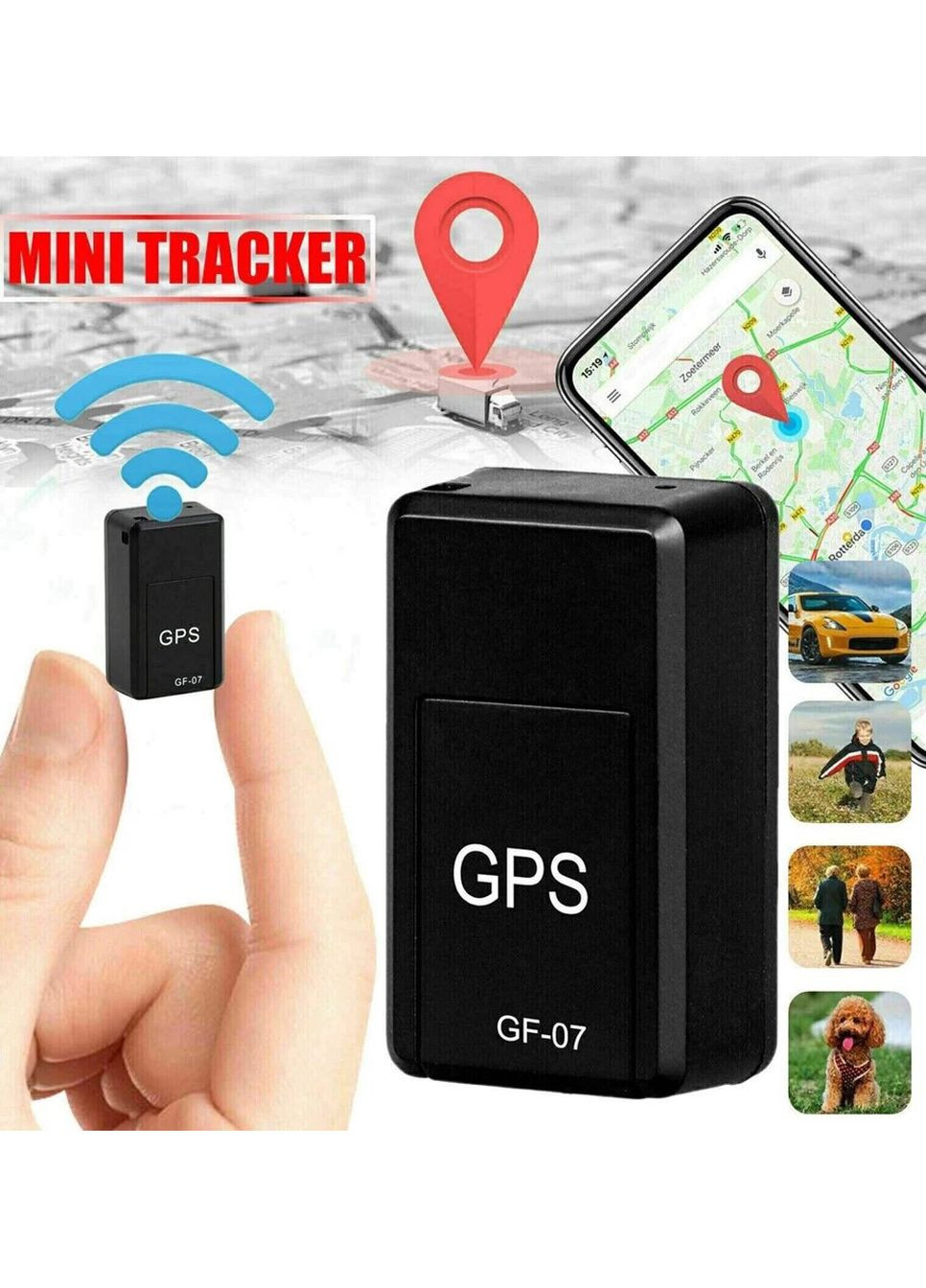 Тайный GPS-трекер SIM GF-07 с микрофоном Let's Shop (267723312)