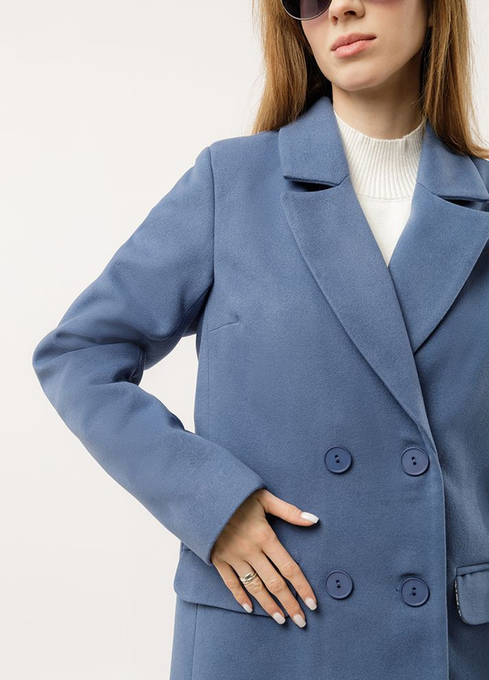 Блакитне демісезонне Жіноче пальто колір блакитний ЦБ-00230016 Yuki