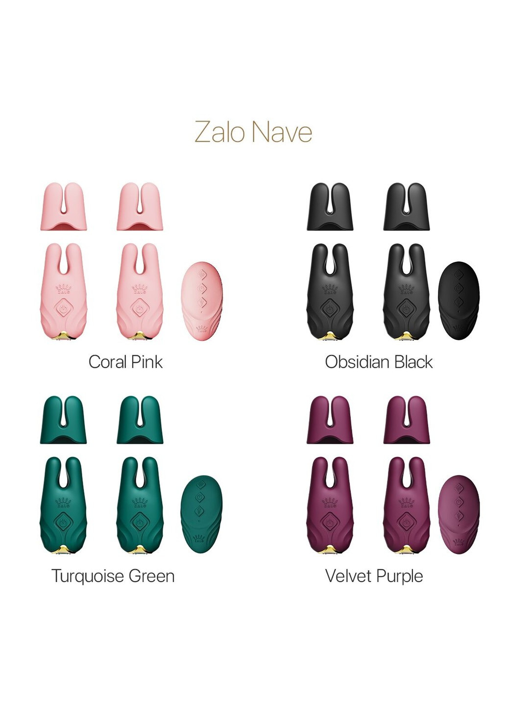 Смартвибратор для груди - Nave Turquoise Green, пульт ДУ, работа через приложение Zalo (277236497)