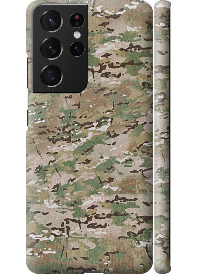 3D пластиковый матовый чехол 'Камуфляж v5' для Samsung Galaxy S21 Ultra (5G) Endorphone Samsung Galaxy S21 Ultra (5G) (259160484)