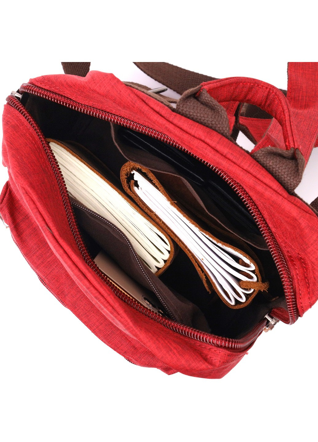 Стильный женский рюкзак из текстиля 22245 Бордовый Vintage (267925294)