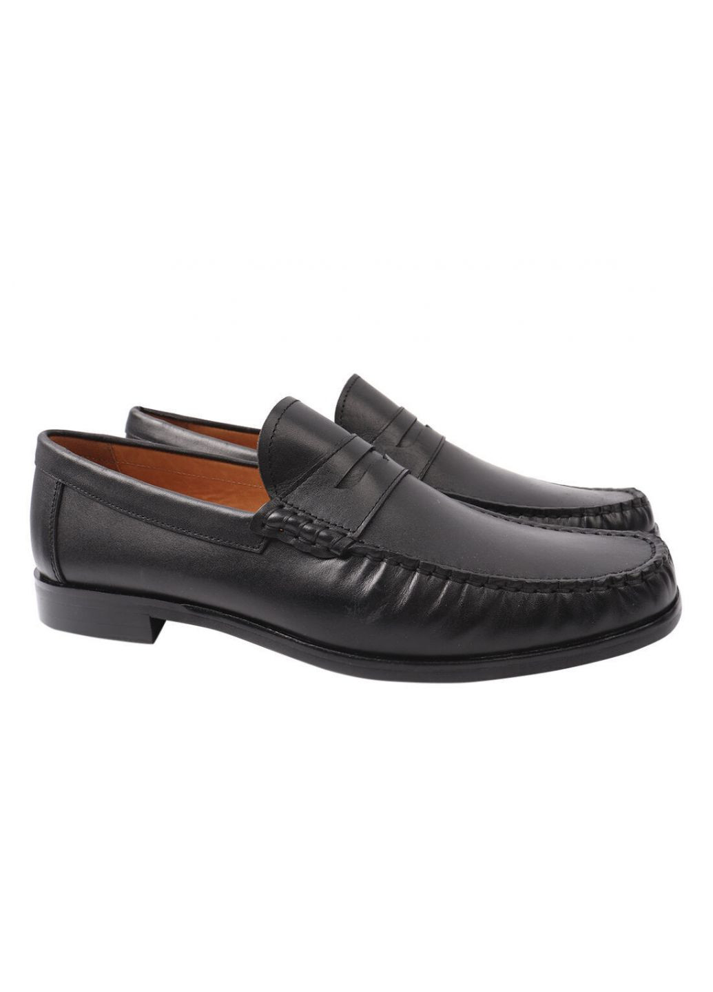 Туфлі чоловічі з натуральної шкіри, на низькому ходу, чорні, Conhpol 288-221dt (257437781)