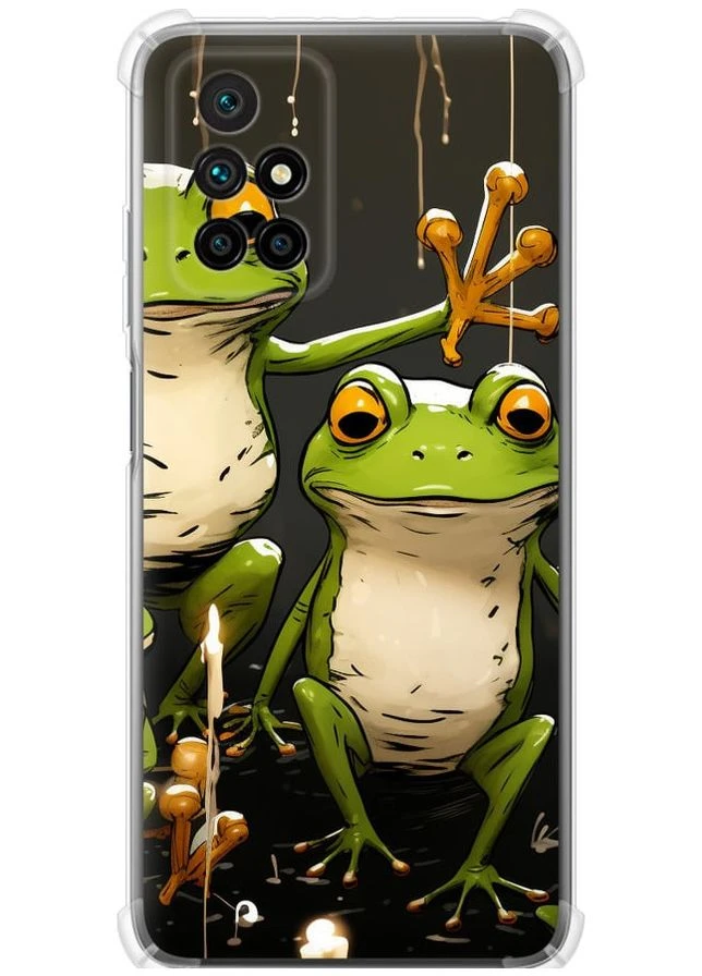 Силикон с усиленными углами чехол 'Жабки 2' для Endorphone Xiaomi Redmi 10 (266909398)
