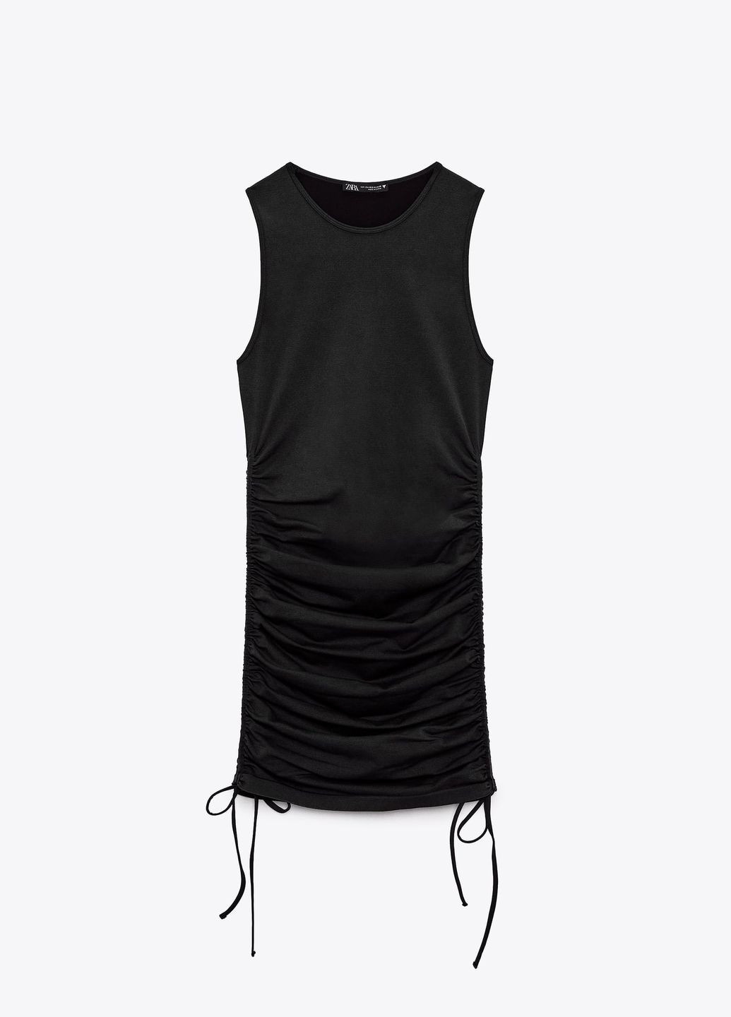 Черное кэжуал платье Zara однотонное