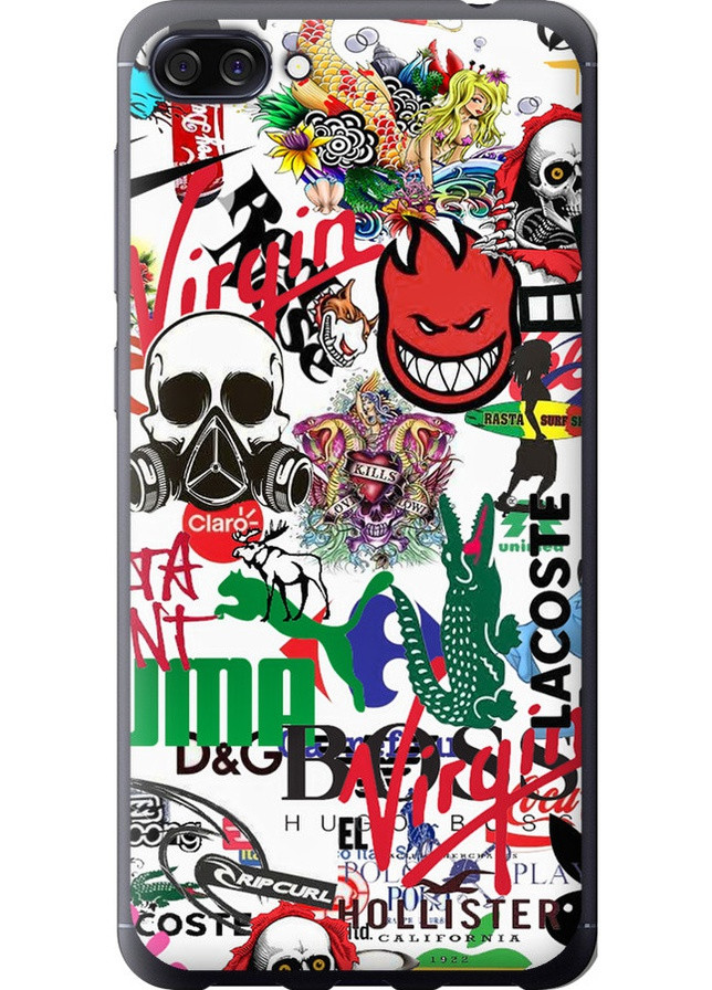 Силіконовий чохол 'Many different logos' для Endorphone Asus ZenFone 4 Max ZC520KL (259501693)