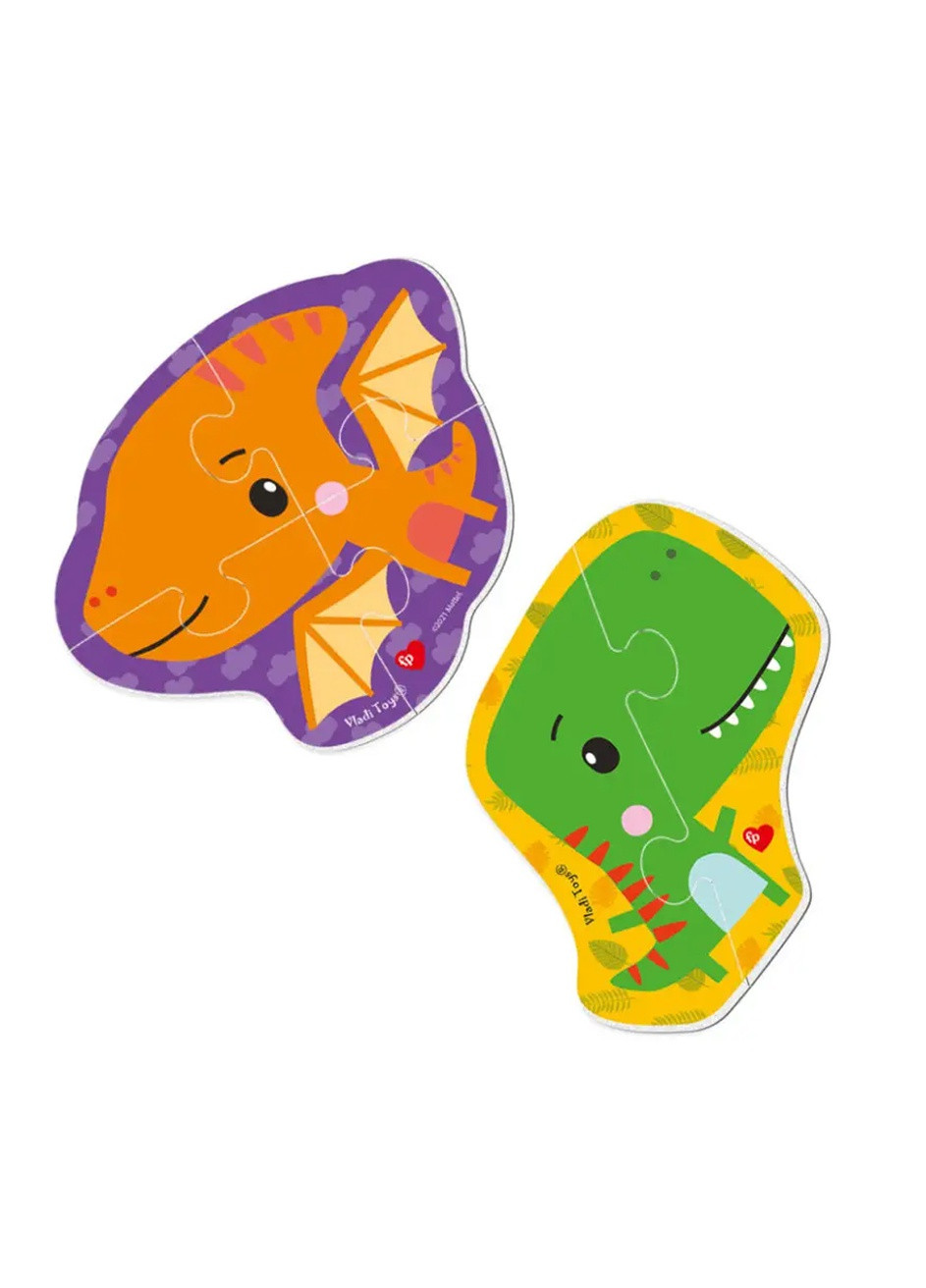 Магнитные беби пазлы "Динозаврики" цвет разноцветный ЦБ-00217641 Vladi toys (259467807)