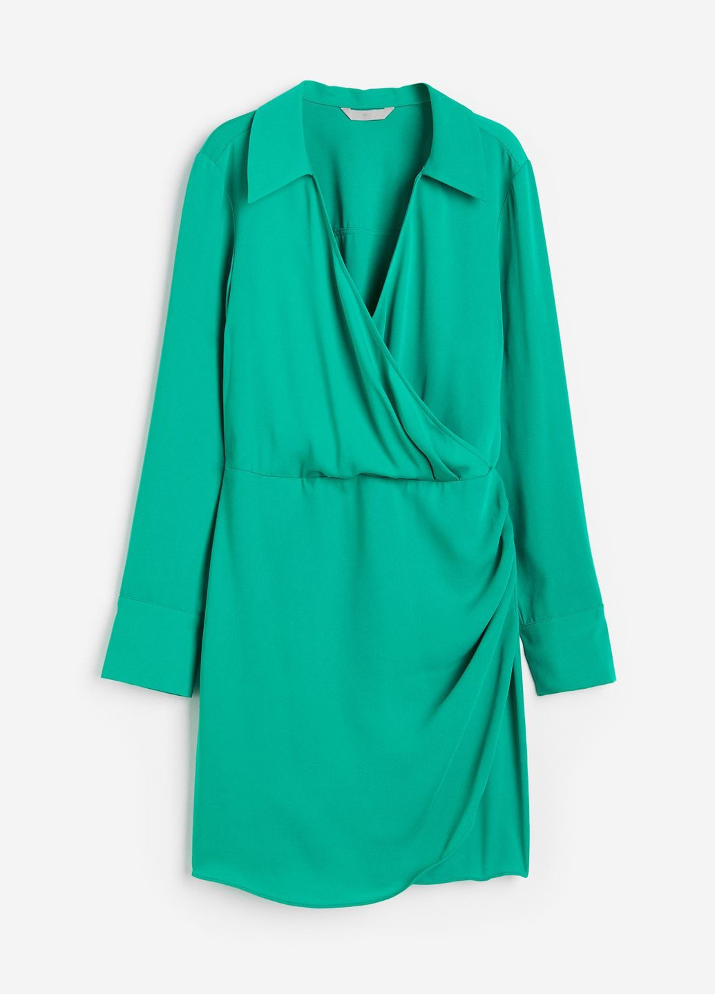 Зеленое повседневный платье H&M однотонное