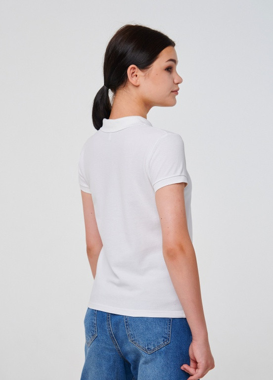 Біла футболка-поло (короткий рукав) білий Smil