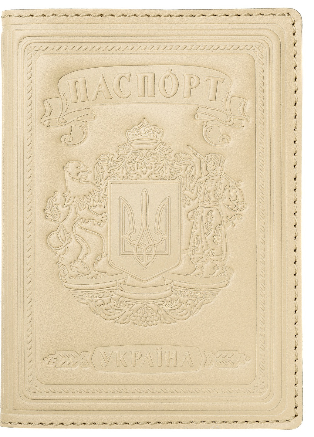Шкіряна Обкладинка Для Паспорта Villini 003 Глянець Бежевий Martec (259040658)