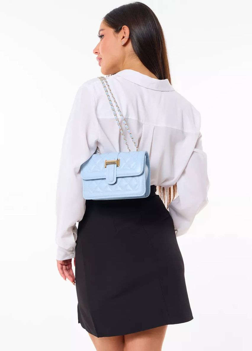 Женская классическая сумка кросс-боди голубая No Brand (273030613)