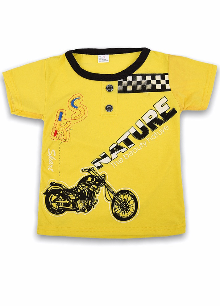 Жовта літня футболка Let's Shop