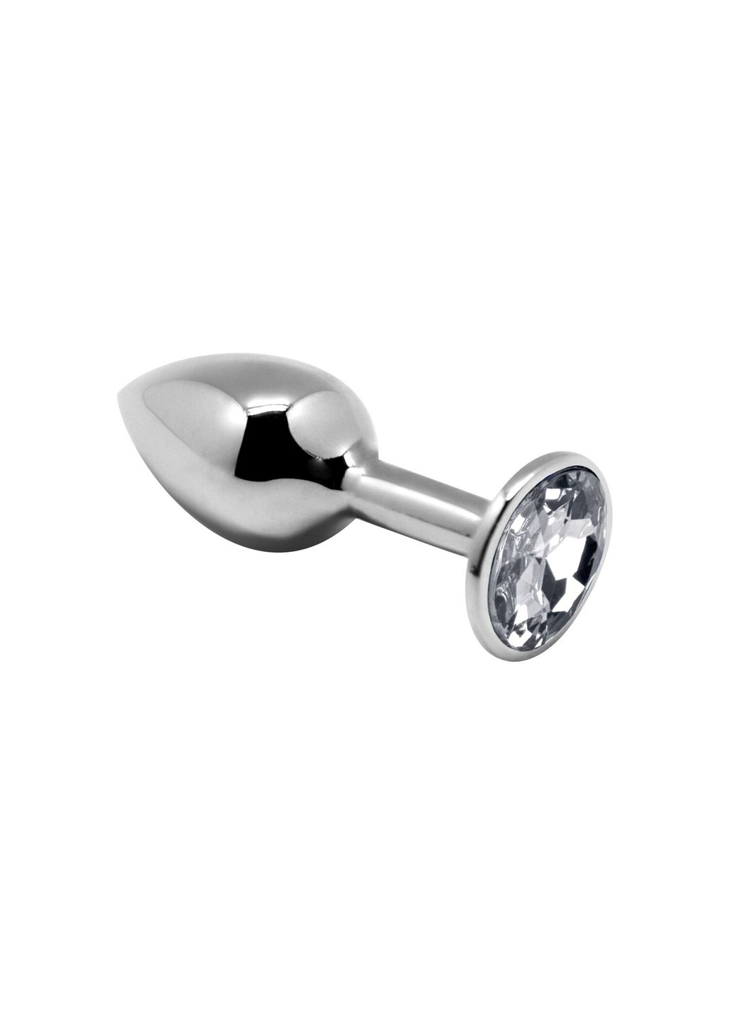 Металева анальна пробка з кристалом Mini Metal Butt Plug White M Alive (277234920)