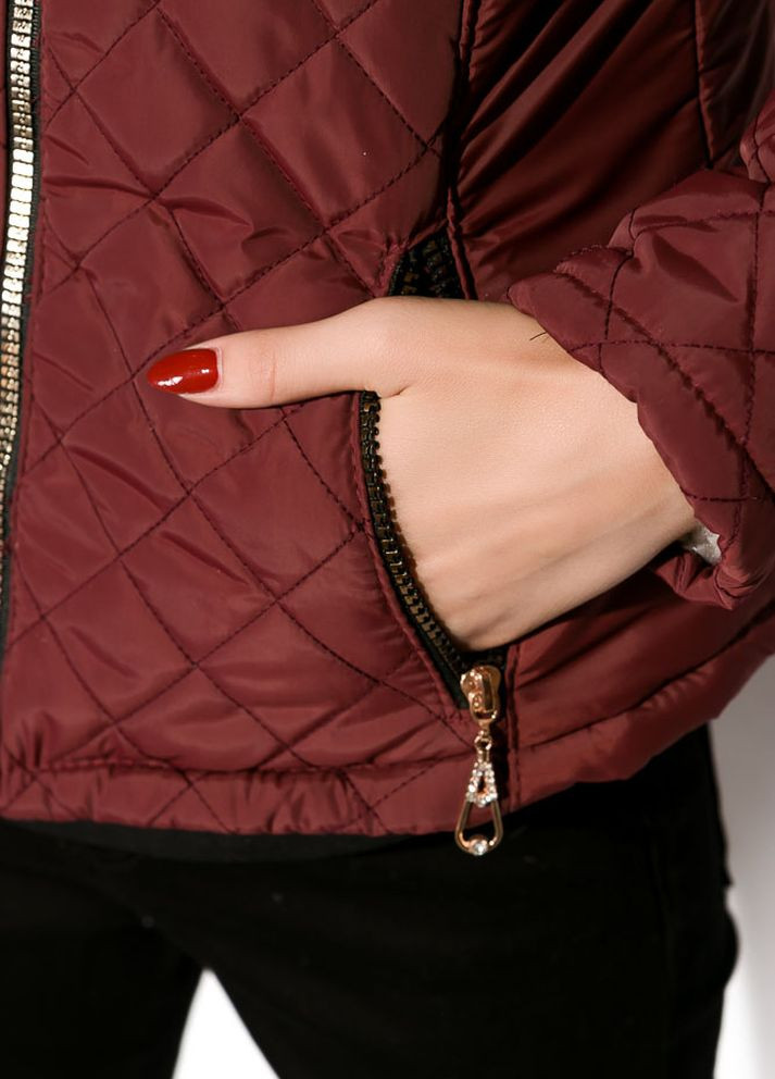 Бордовая зимняя куртка женская (бордовый) Time of Style