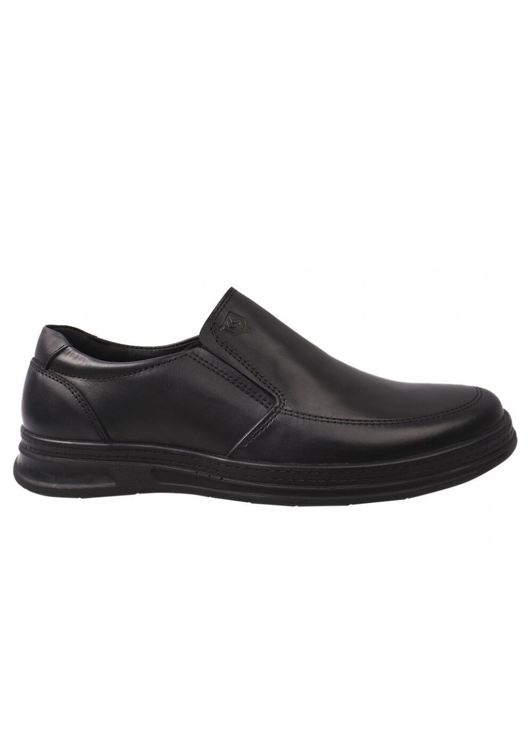 Черные туфли мужские из натуральной кожи, на низком ходу, цвет черный, Konors