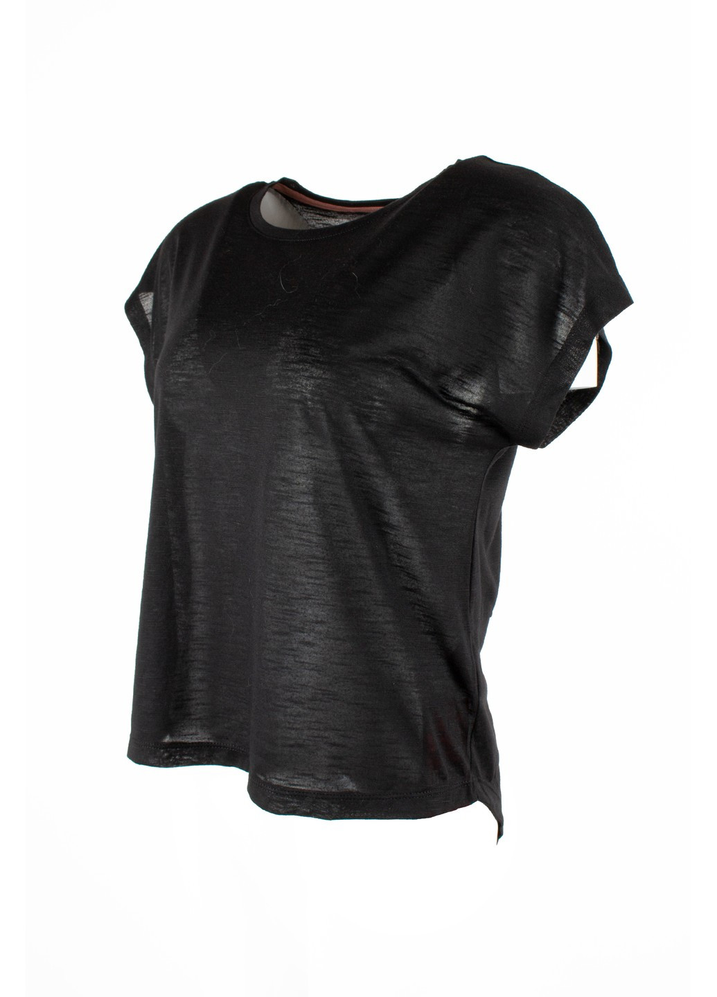 Чорна літня футболка жіноча чорна із подовженою спинкою ian 315703 Crivit