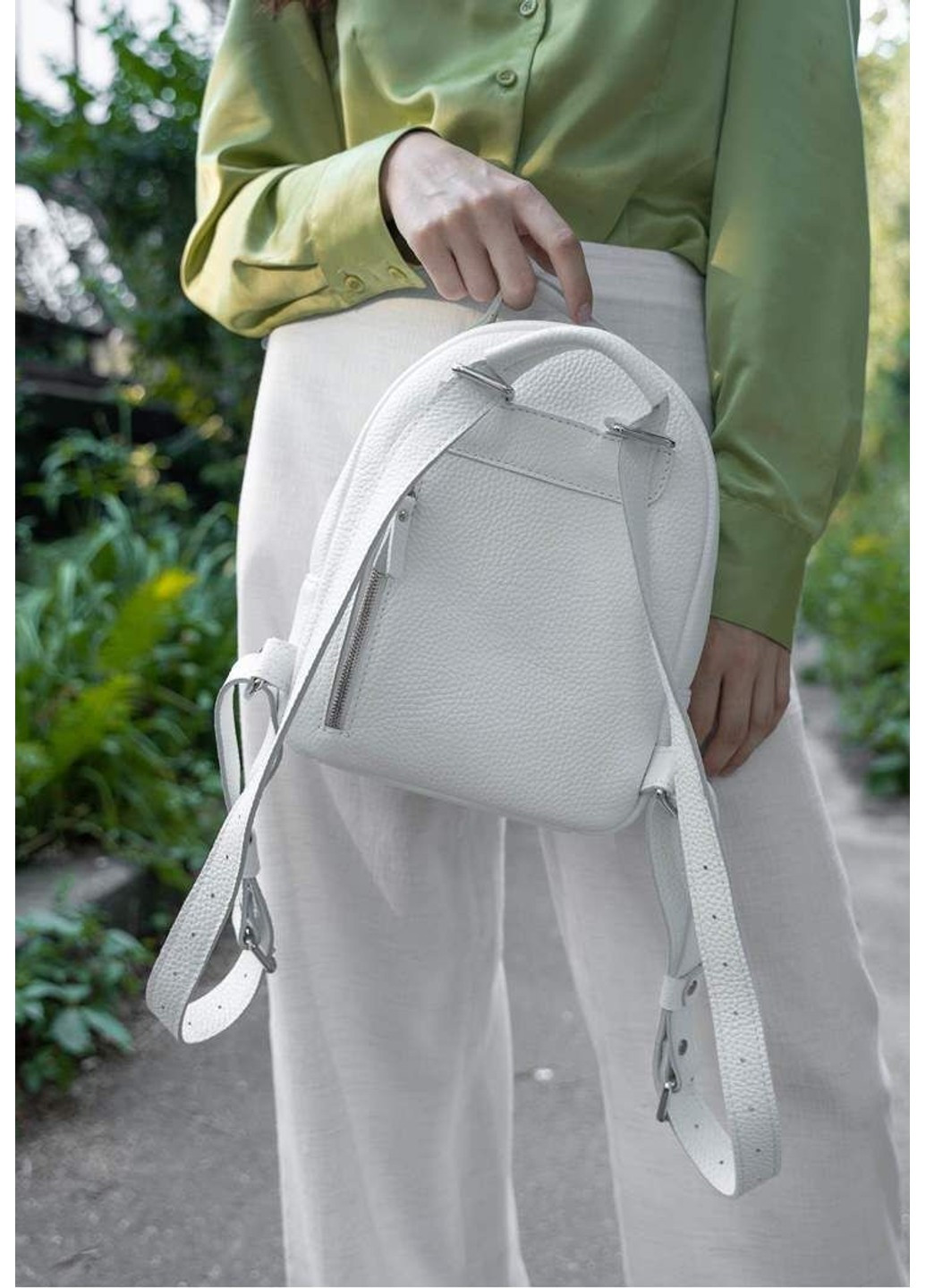 Женский кожаный рюкзак Groove S белый TW-GROOVE-S-WHITE-FLO The Wings (263605870)