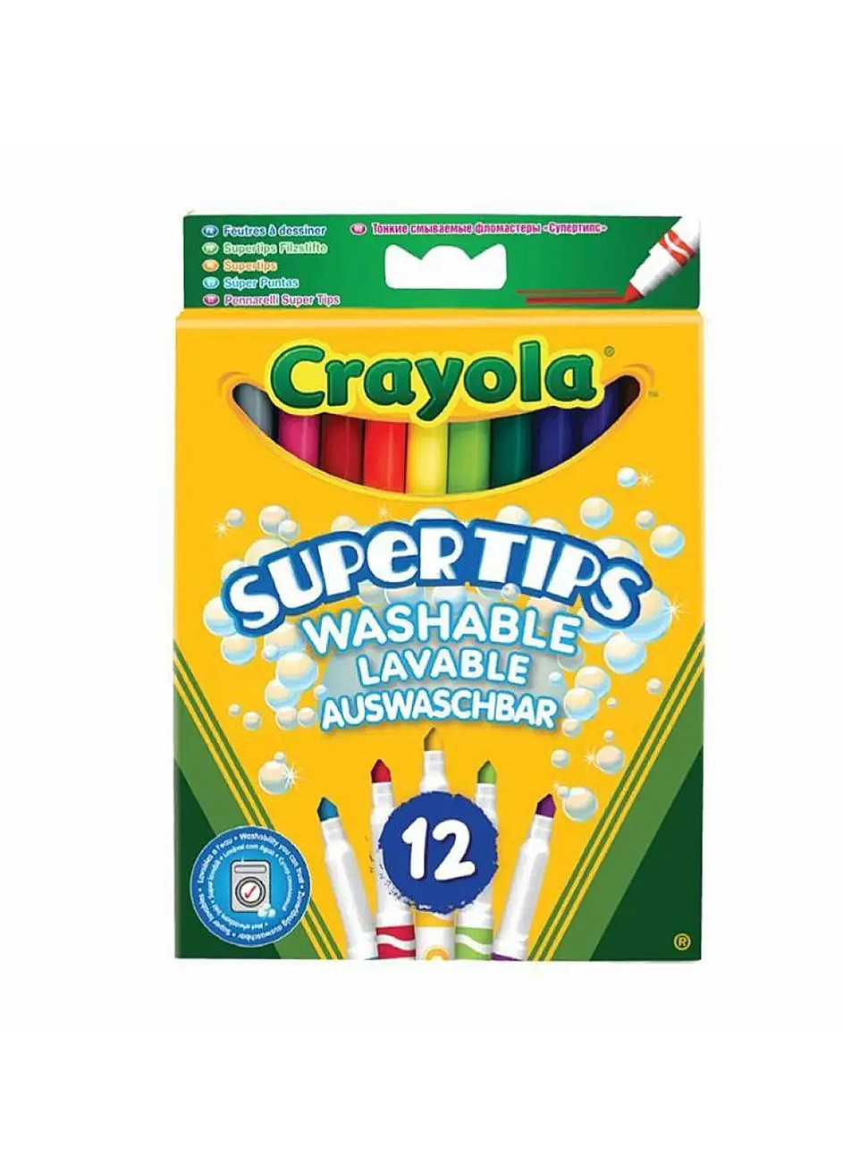 Набор фломастеров Supertips (washable), 12 шт цвет разноцветный ЦБ-00217561 Crayola (259421796)