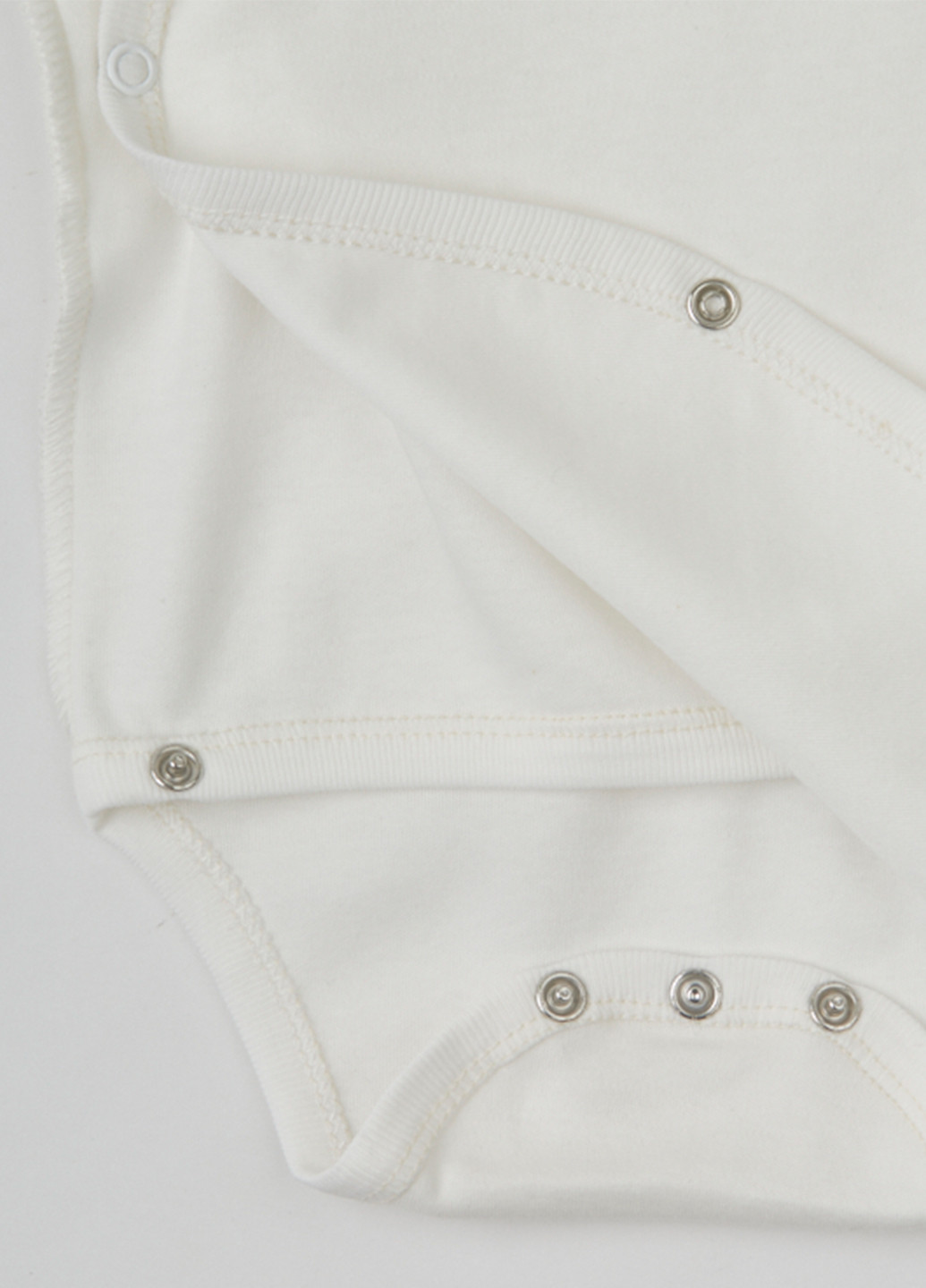 Боді з довгим рукавом на запах молочний KRAKO (258646199)