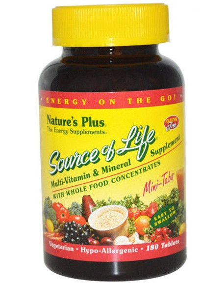 Nature's Plus Source of Life 180 Mini Tabs Natures Plus (256723187)