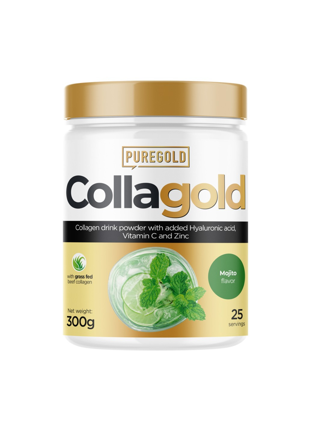Коллаген с Гиалуроновой Кислотой Beef and Fish CollaGold - 300г Pure Gold Protein (269713080)