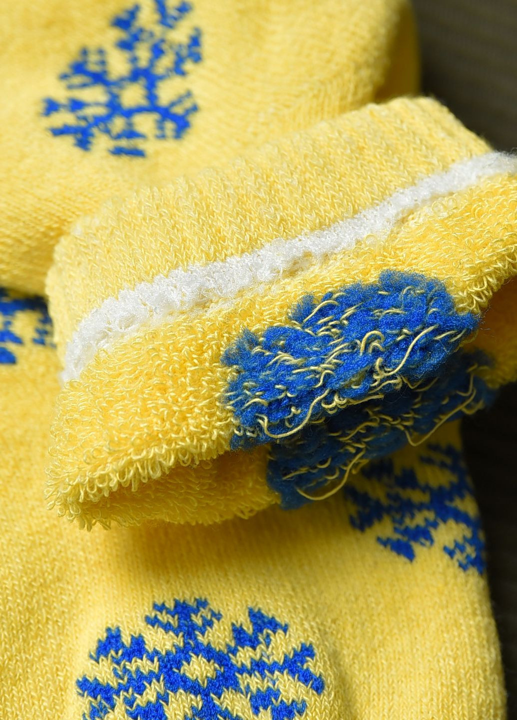 Шкарпетки махрові дитячі для дівчинки жовтого кольору розмір 26-30 Let's Shop (265300264)