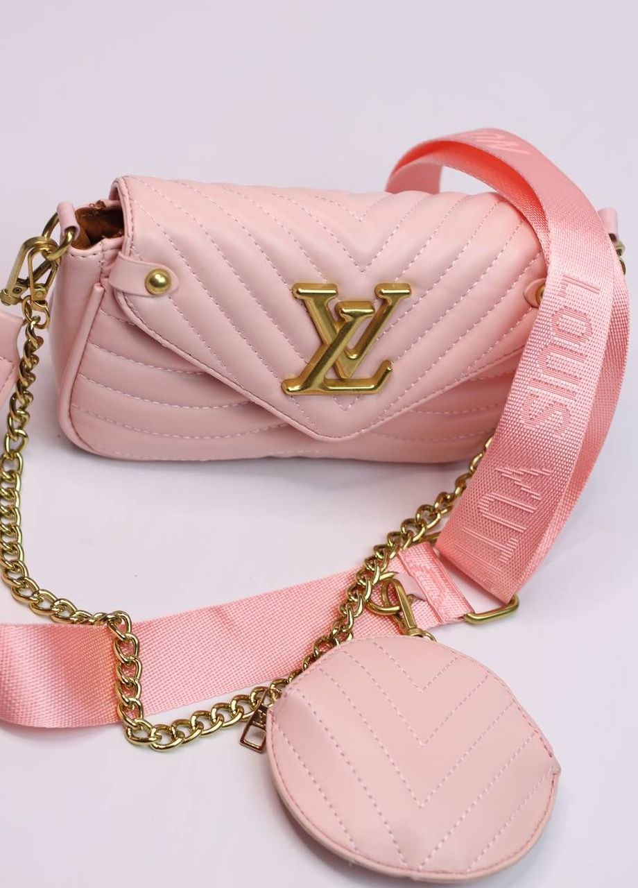 Сумка классическая с лого Louis Vuitton multi pochette pink Vakko (260596593)