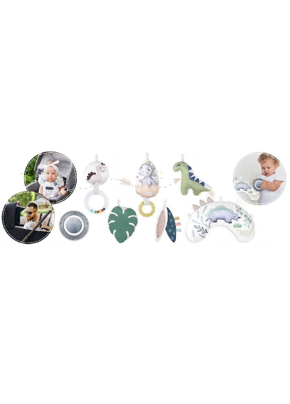 Великий овальний інтерактивний килимок для немовлят малюків дітей 78х97х56 см (474821-Prob) Сірий Unbranded (259906682)