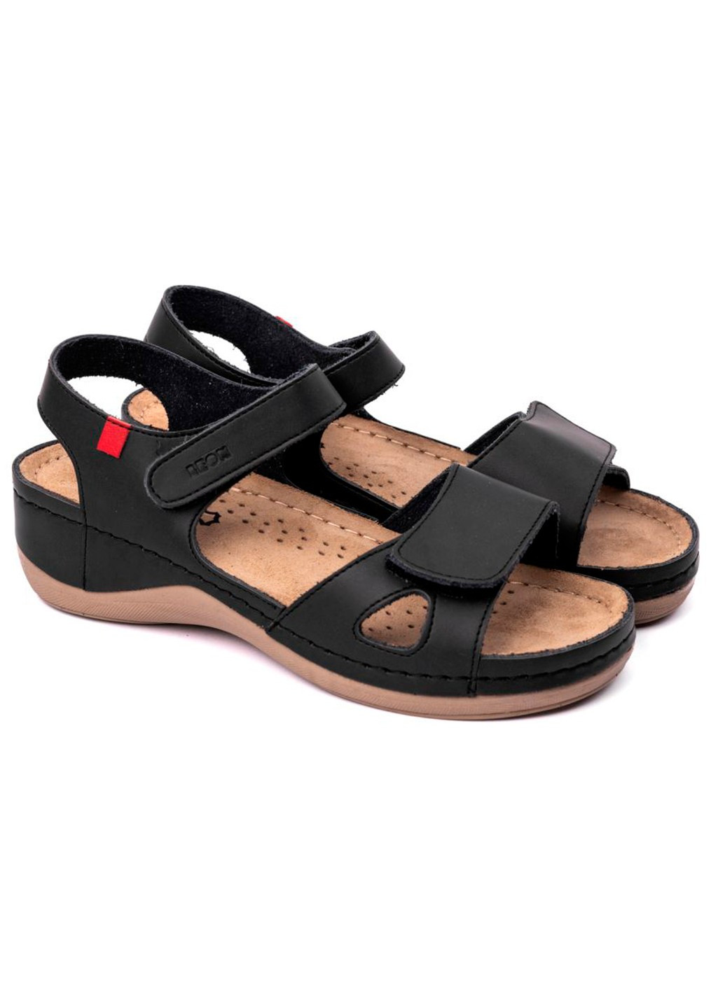 Сандалі жіночі шкіряні Model 6, black Leon (263360815)