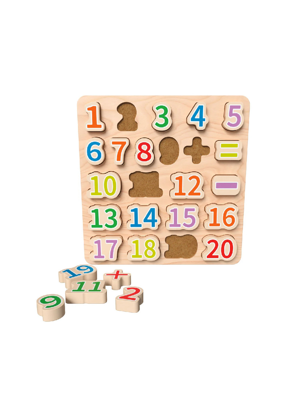 Деревянная счетная головоломка-пазл 24 шт разноцветный Playtive (259212292)