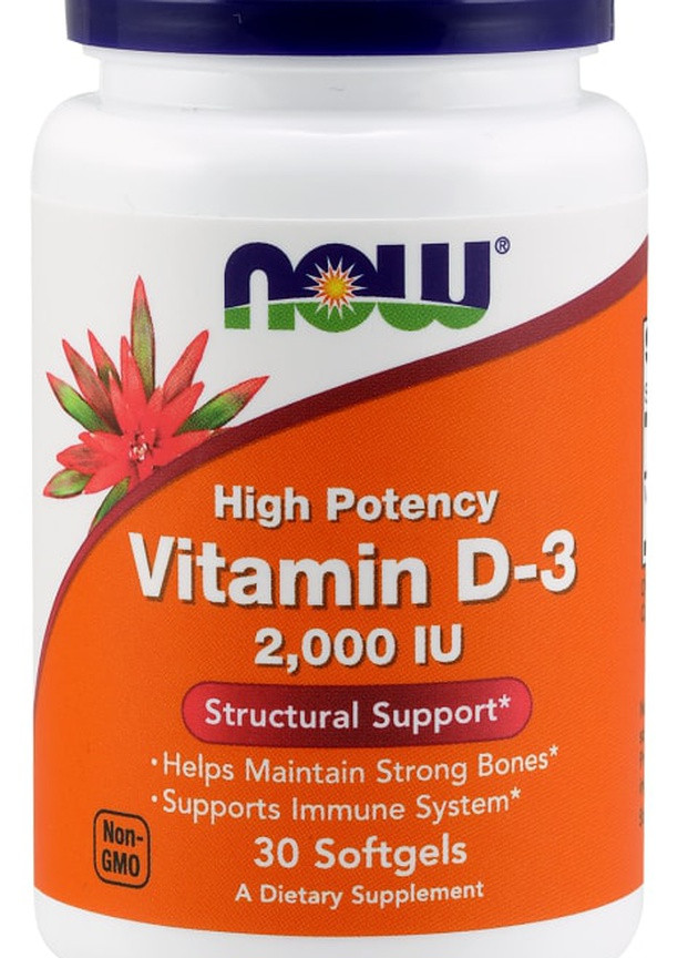 Витамин D-3 Vitamin D-3 2000 IU 30 soft Now (256995326)