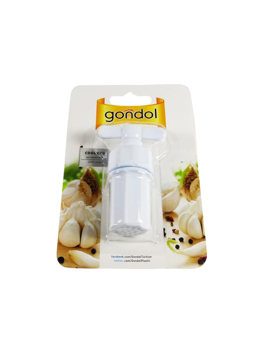 Пресс измельчитель винтовой для чеснока пластиковый чесночница Gondol (267912368)