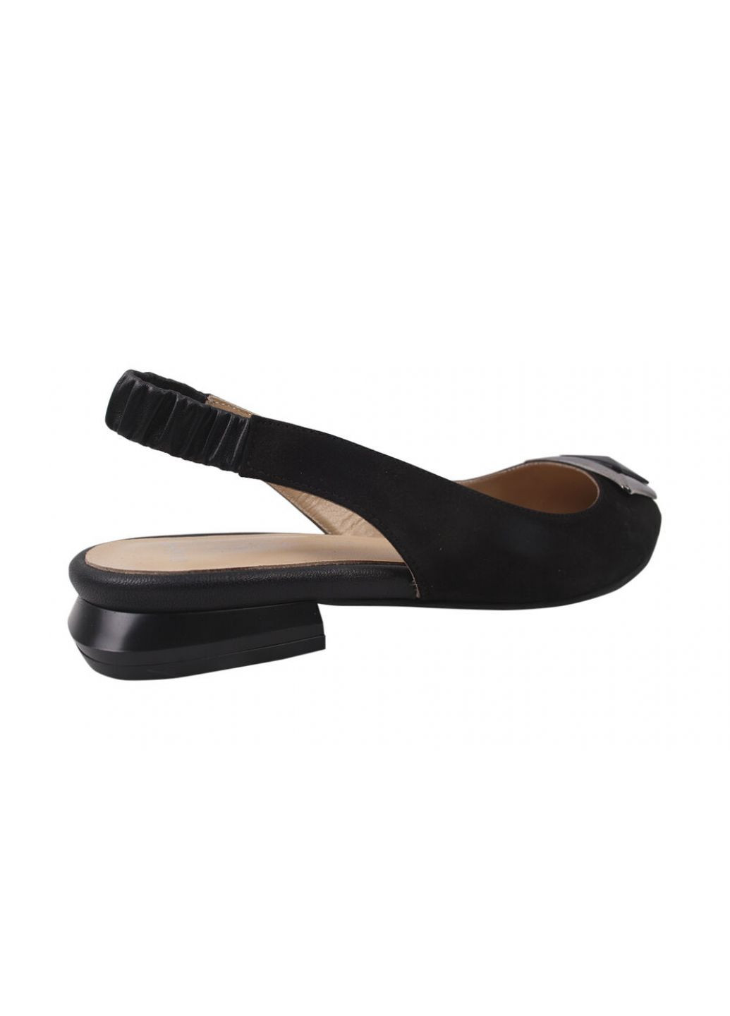Туфли на низком ходу женские натуральная замша, цвет черный Lottini