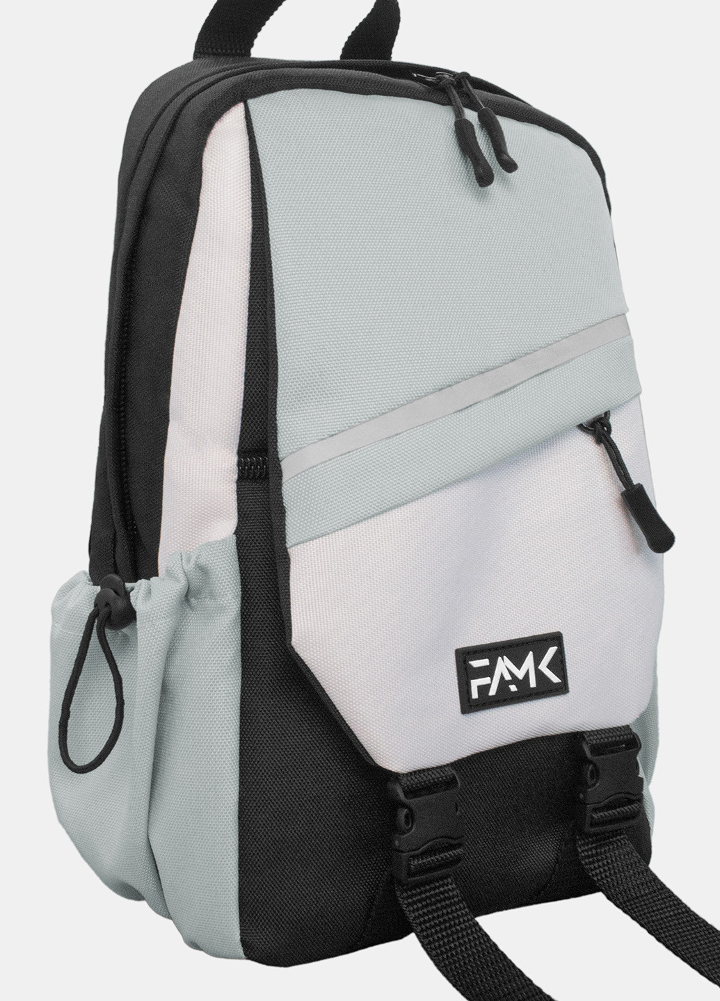 Рюкзак слинг черный/серый Famk (257329917)