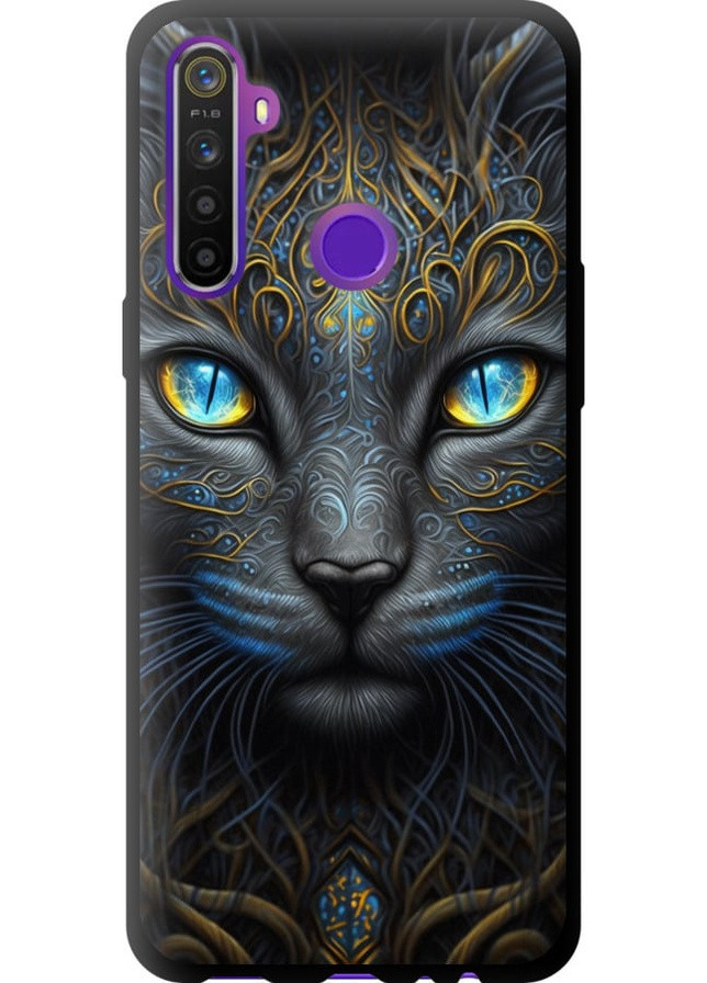 TPU черный чехол 'Кошка' для Endorphone Realme 6i (257832332)