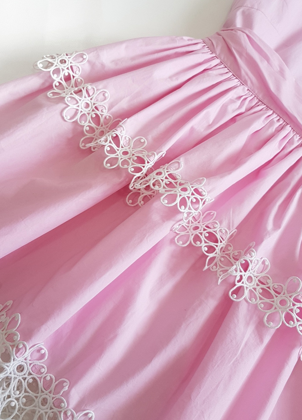 Летний женский летнее розовое платье с кружевом 4262 m (44) G&N однотонный