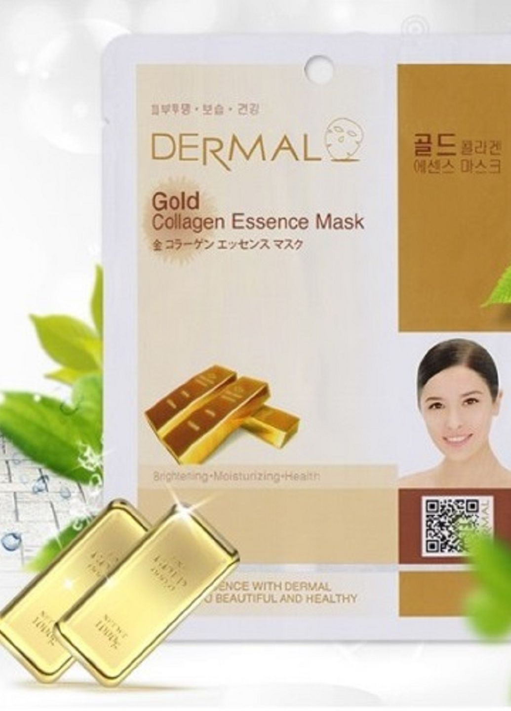 Тканинна маска з колоїдним золотом Gold Collagen Essence Mask Dermal (262604279)