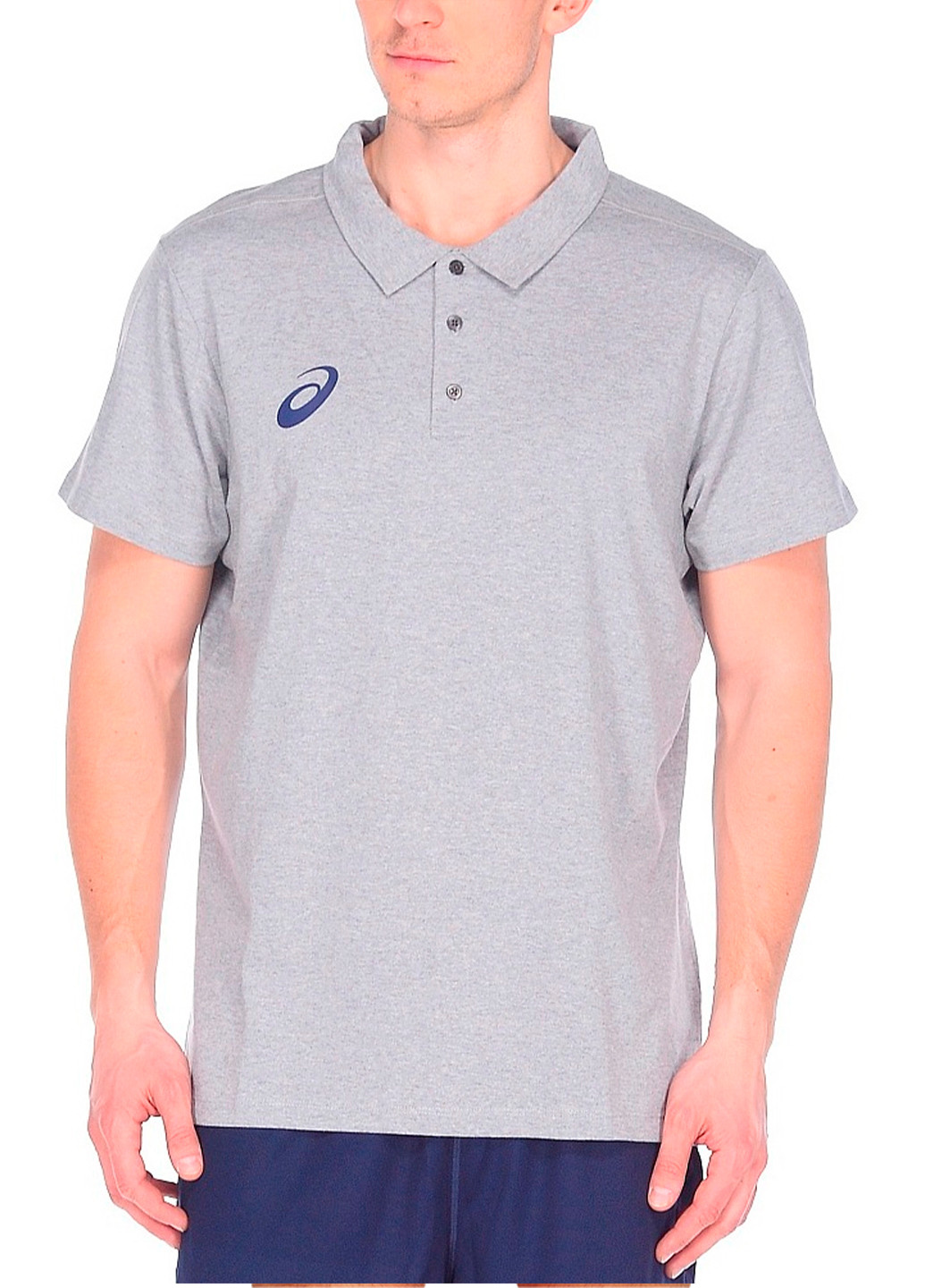 Серая мужская футболка Asics Polo