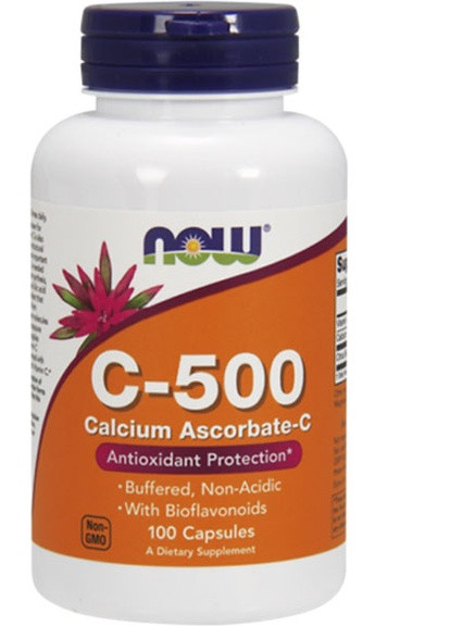 Vitamin C-500 Calcium Ascorbate 500 mg 100 Caps Now Foods (256721696)
