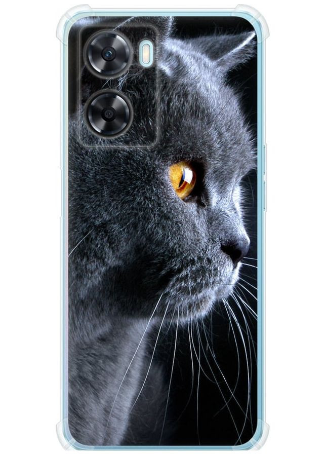 Силикон с усиленными углами чехол 'Красивый кот' для Endorphone Oppo A57s (273410298)