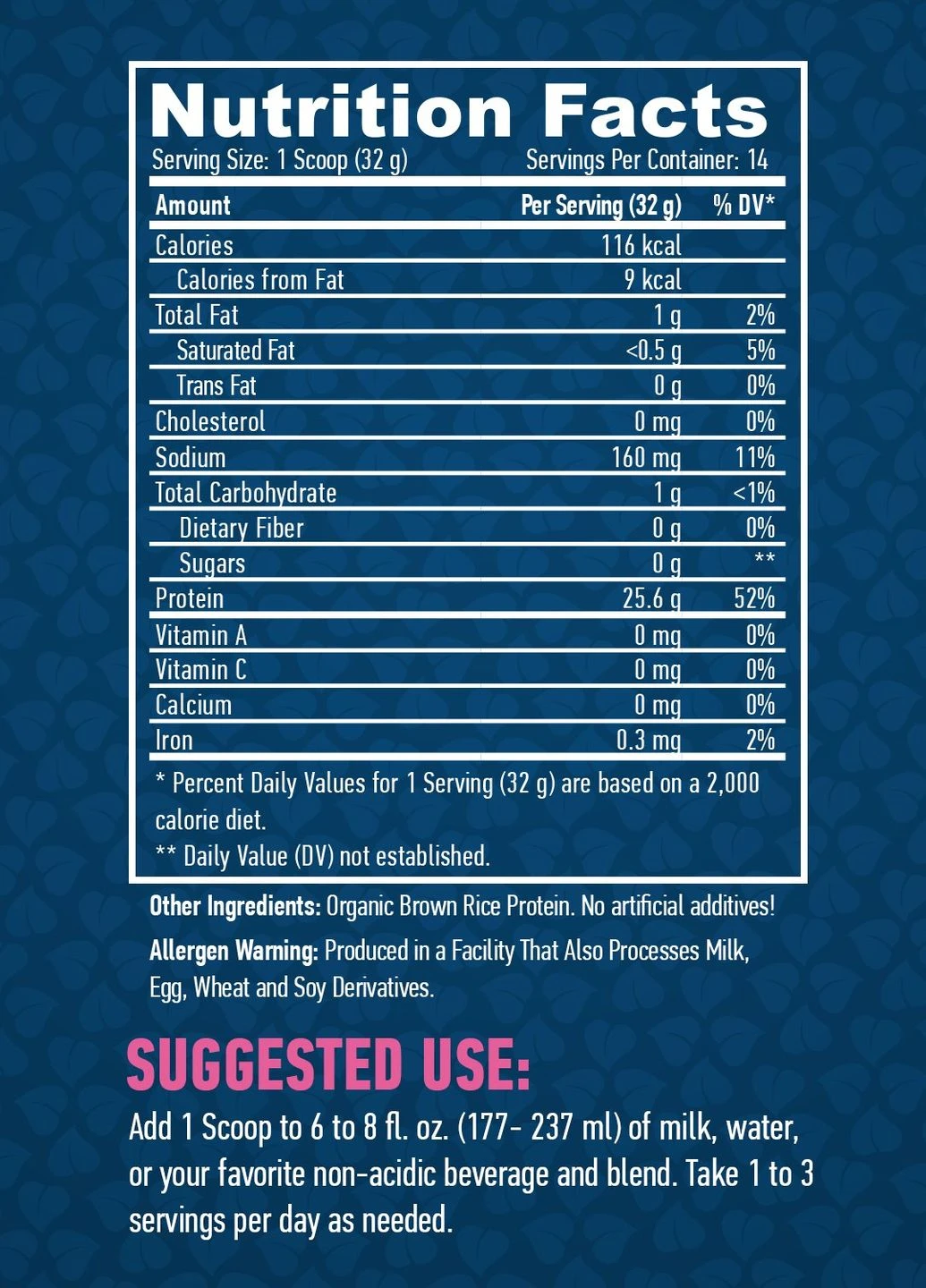 Протеїн 100% All Natural Rice Protein 454g Haya Labs (260062101)