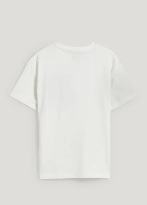 Белая летняя подростковая футболка для мальчика 2201469 C&A