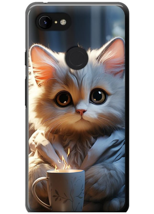 2D пластиковый чехол 'White cat' для Endorphone google pixel 3 xl (265399249)