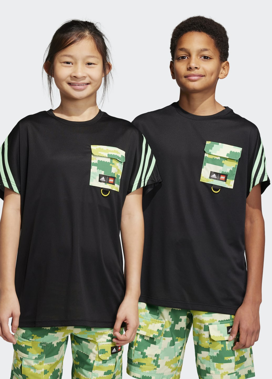 Чорна демісезонна футболка x lego® play adidas