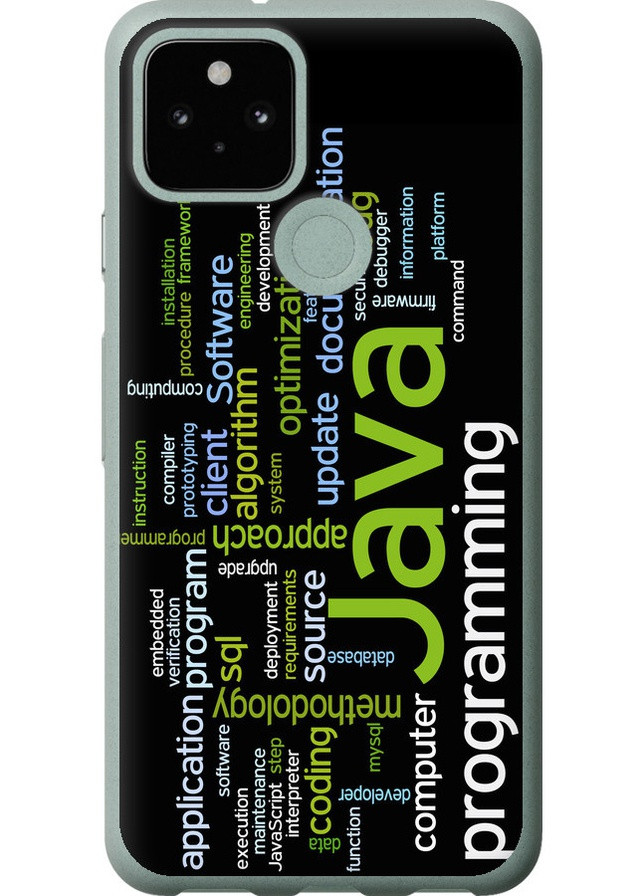 Силиконовый чехол 'Программирование' для Endorphone Google Pixel 5 (258185619)